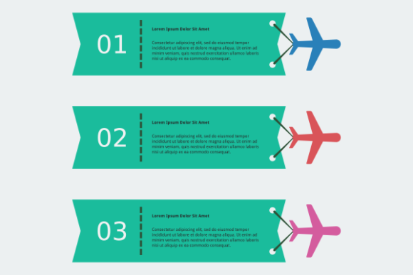 Airplane and Ribbon Infographic: A Versatile Graphics Tool