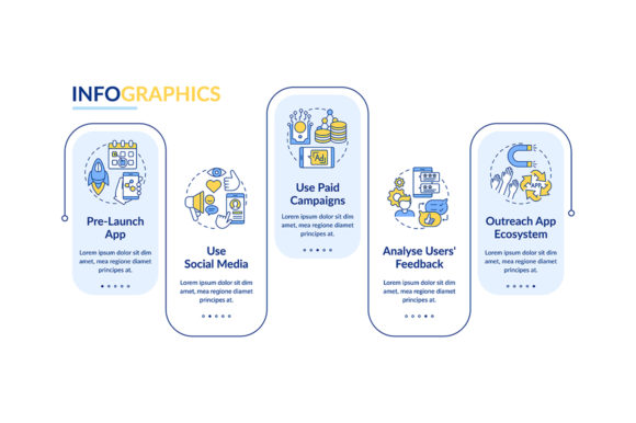 App Marketing Tips Vector Infographic for Local Brands