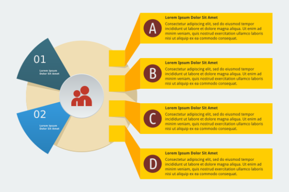 Branched Circle Bulllet Infographic: A Versatile Graphics Tool
