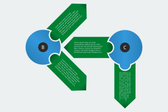Branched Circles Puzzle Infographic: A Versatile Graphics Tool