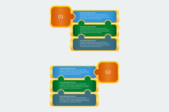 Columned Lists Puzzle Infographic: A Versatile Graphics Tool