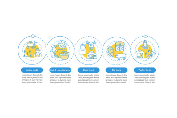 Farm Production Types Vector Infographic Graphics Review