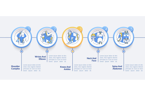 Kinesiology Taping Vector Infographic: Graphics Review