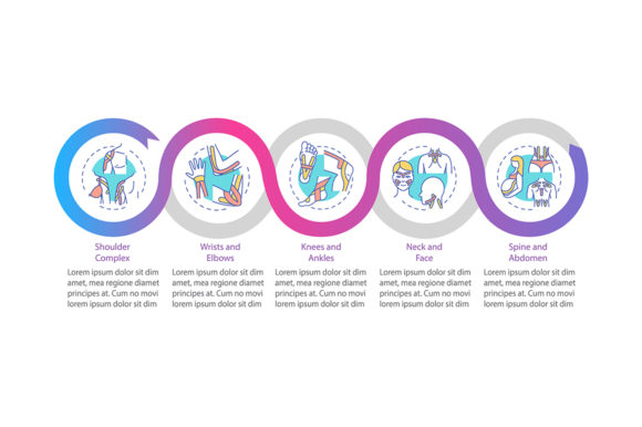 Kinesiotape Vector Infographic Template for Creative Graphics