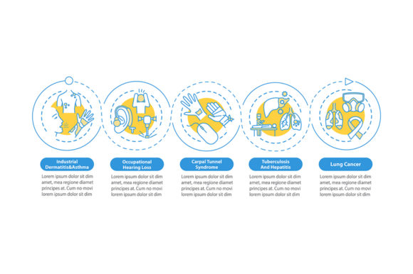 Occupational Sickness Vector Infographic Graphics Review