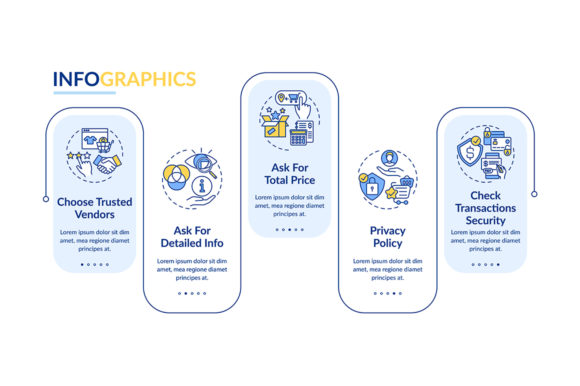 Online Shopping Vector Infographic Graphics Review