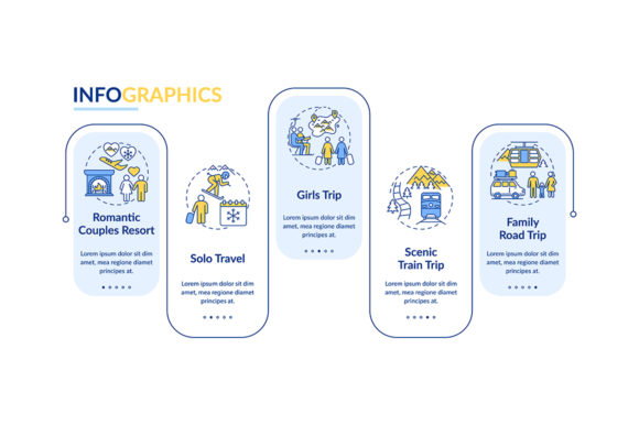 Winter Trip Ideas Vector Infographic for Creative Graphics